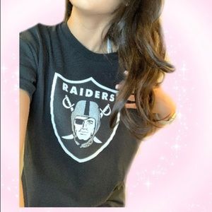 Raiders football tee
